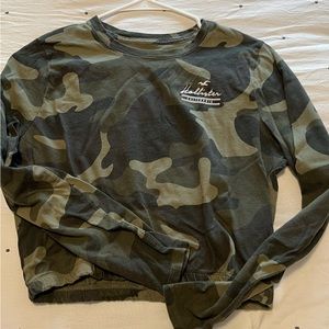 Long sleeve hollister camouflage sweatshirt